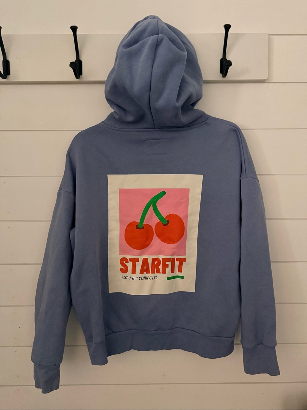 Starfit Cherry Graphic Hoodie Sweatshirt size S New York City